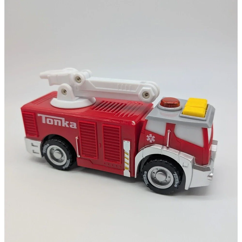 Tonka Basic Fun Red Fire Engine Truck With Lights & Sounds Plastic 7